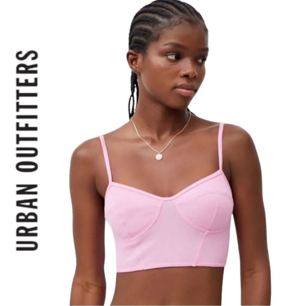 NEW Out From Under UO Urban Outfitters Dreaming of You Pink Cotton Bra Top S M L